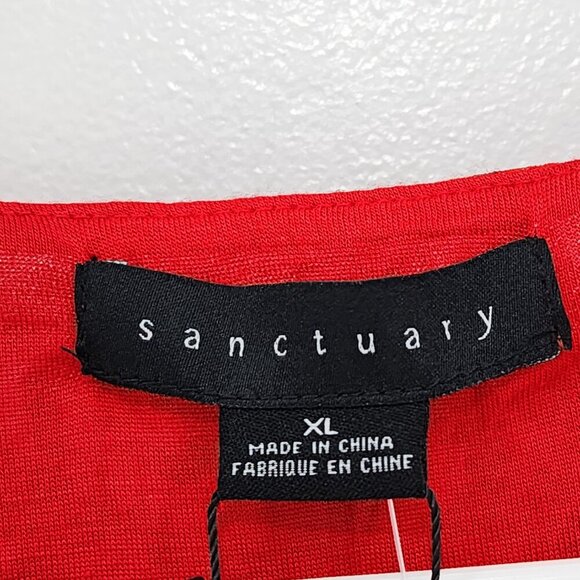 Sanctuary Women's Red Emma Cheetah Print Wrap Around Dress Sz XL - Picture 3 of 10